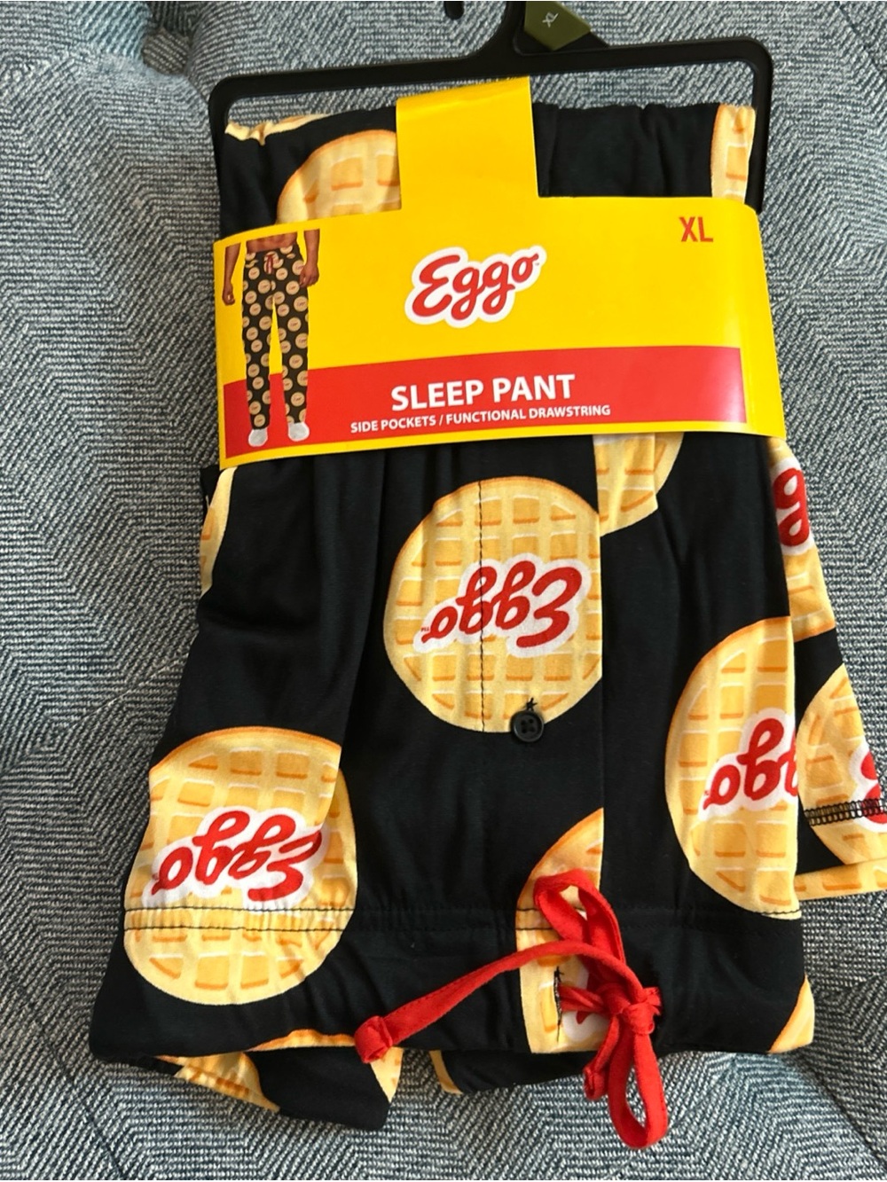 Men's Eggo Black Pajama Sleep Pants (XL) NWT